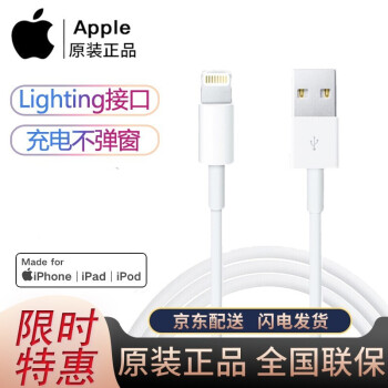 Apple Apple原装デコラインApple携帯帯iPhone SE/7/8/x/ipad/11 pro max充電ラインLightning deライン1 mホワイト