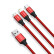 BASEUSデ-タ線三合一Apple/Type-c/Android携帯電話充電器線は、iPhone 12 Pro/11 Pro/Max Shamoファ電源線の1.68 m赤に適用されます。